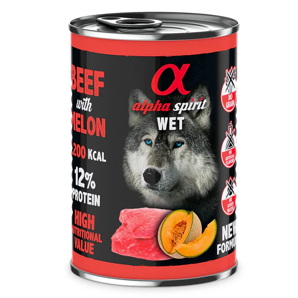 Alpha Spirit- Beef with Melon Complete Wet Canned Dog Food