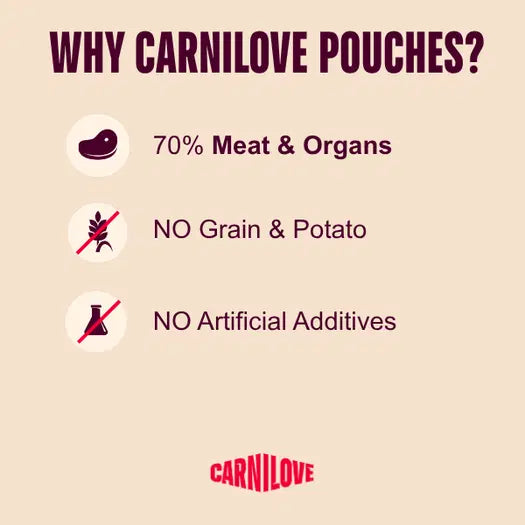 Carnilove Dog Pouch Paté Turkey & Venison with Strawberry Leaves
