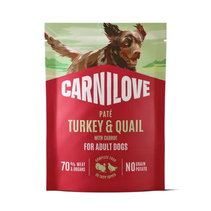 Carnilove NEW Dog Pouch Paté Turkey & Quail with Carrot