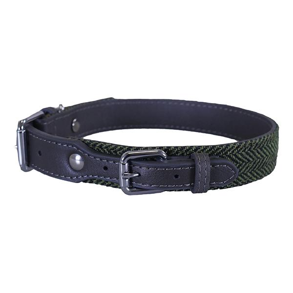 Luxury Leather Forest Herringbone Grey