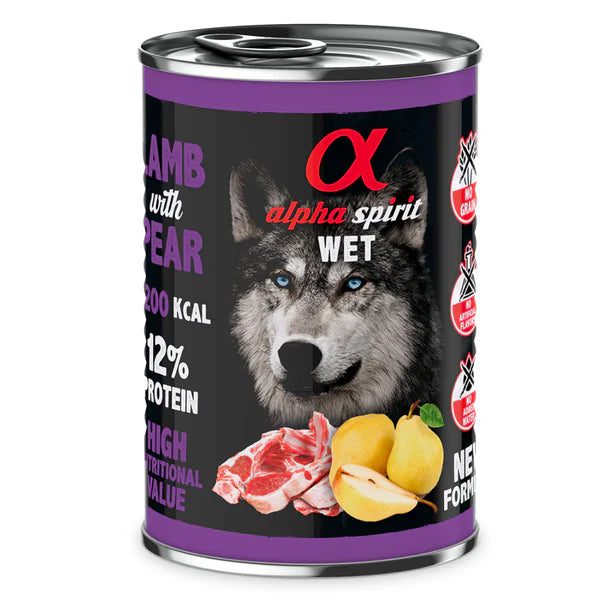 Alpha Spirit- Lamb with Pear Complete Wet Canned Dog Food