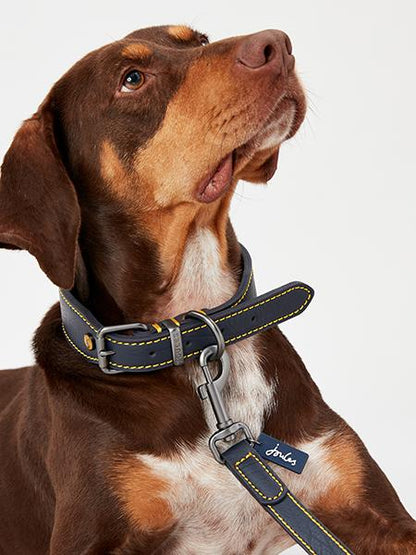 Joules - Navy Leather Lead