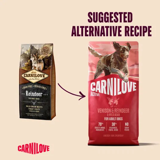 Carnilove ACTIVE Venison, Reindeer & Wild Boar Dog Food