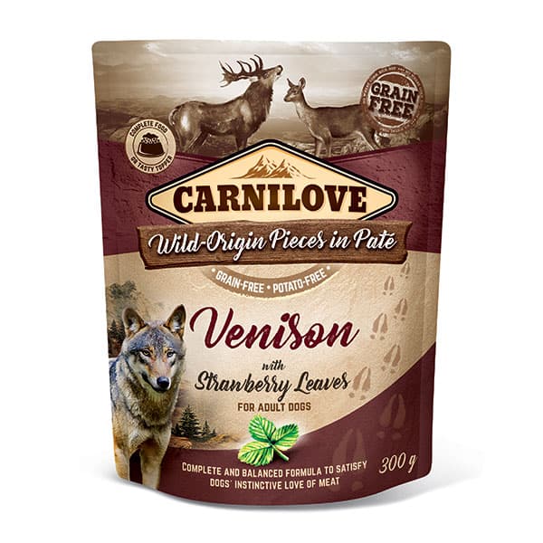 CARNILOVE Venison with Strawberry Leaves (Wet Pouch)